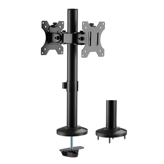 BRATECK Βάση γραφείου LDT40-G02 για 2 οθόνες 17" - 32", 8kg BRATECK Βάση γραφείου LDT40-G02 για 2 οθόνες 17" - 32", 8kg
