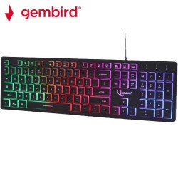 GEMBIRD RAINBOW BACKLIGHT MULTIMEDIA KEYBOARD BLACK