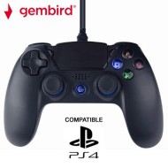 GEMBIRD WIRED VIBRATION GAME CONTROLLER FOR PC/PS4 BLACK GEMBIRD WIRED VIBRATION GAME CONTROLLER FOR PC/PS4 BLACK